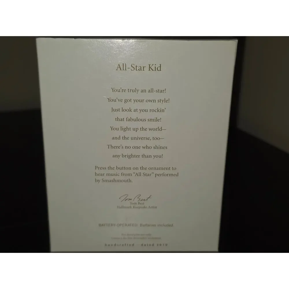 2010 Hallmark Keepsake All-Star Kid Magic‎ Sound Photo Holder Ornament - NIB
